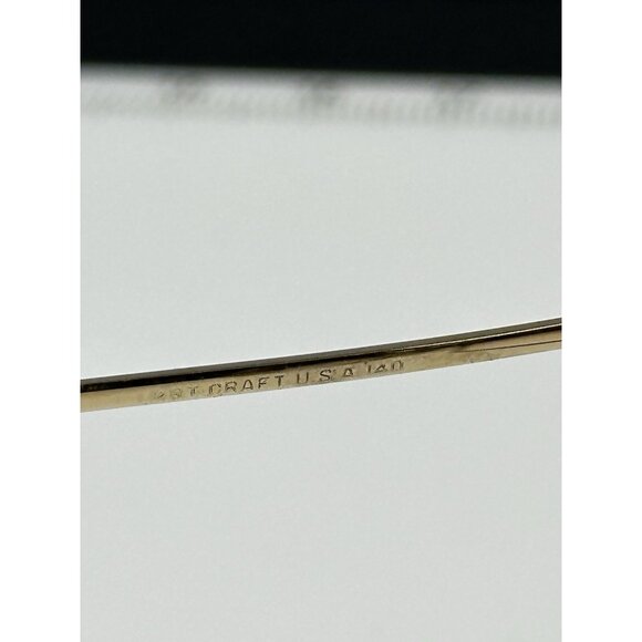 Vintage Half Rim ArtCraft USA Eyeglasses Frames In Goldtone 140-60-15 (C5-02) main image 4